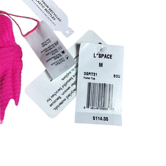 L space fisher bikini top bougainvillea medium new textured O ring - Picture 6 of 9